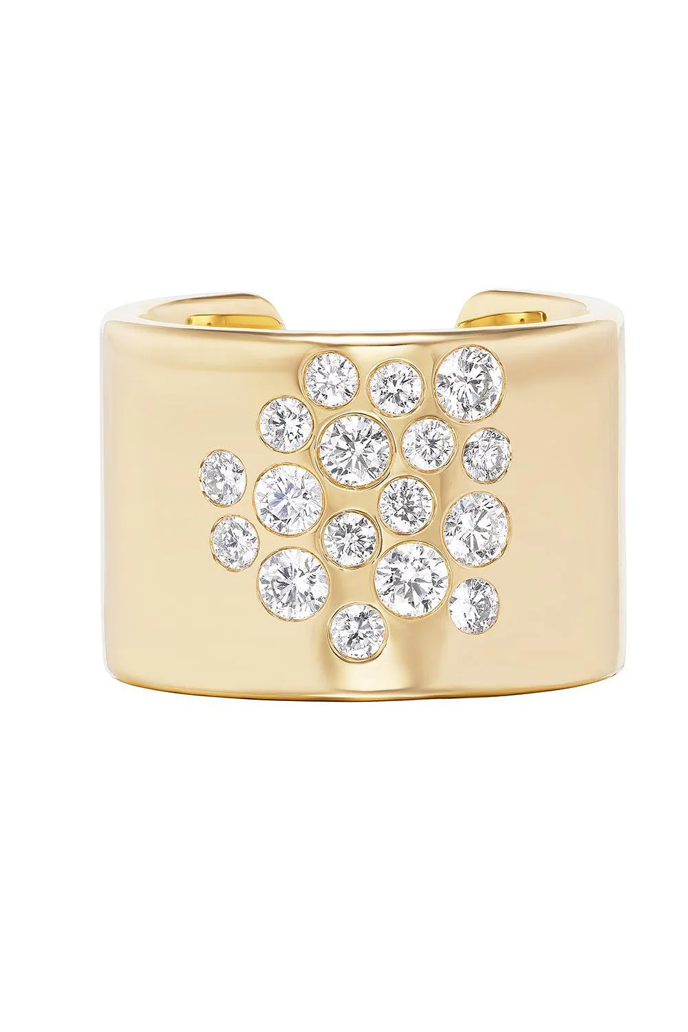 Diamond Mega Stoned Cuff Ring