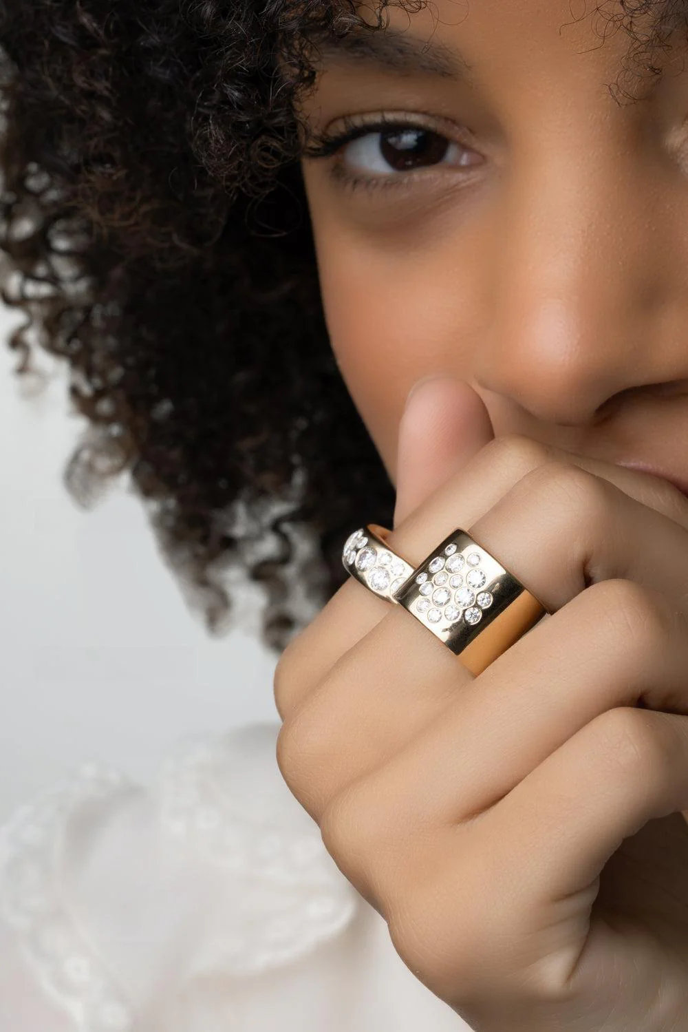 Diamond Mega Stoned Cuff Ring - Image 3