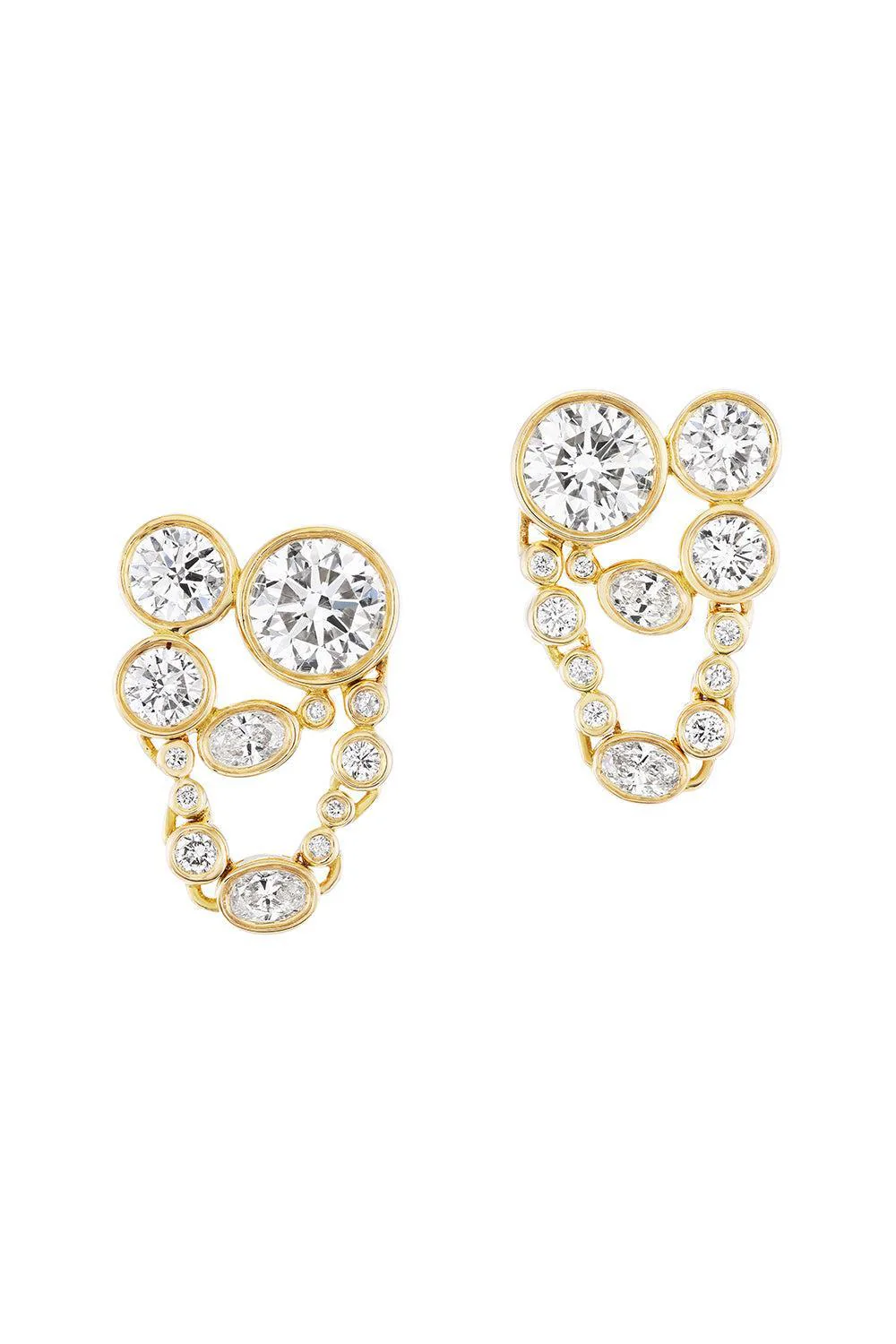 Diamond Metal Web Earrings