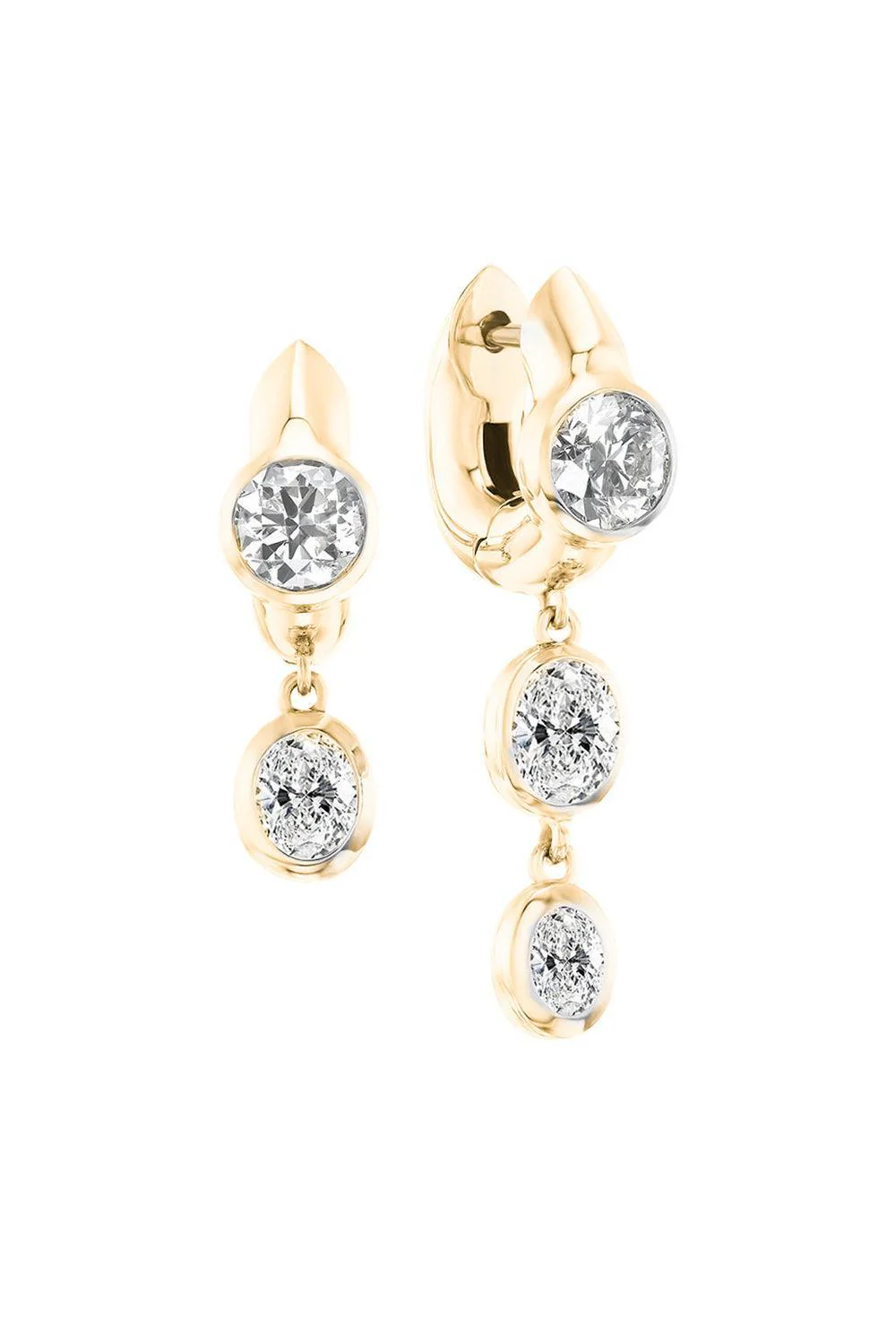 Diamond Tusk Drop Earrings