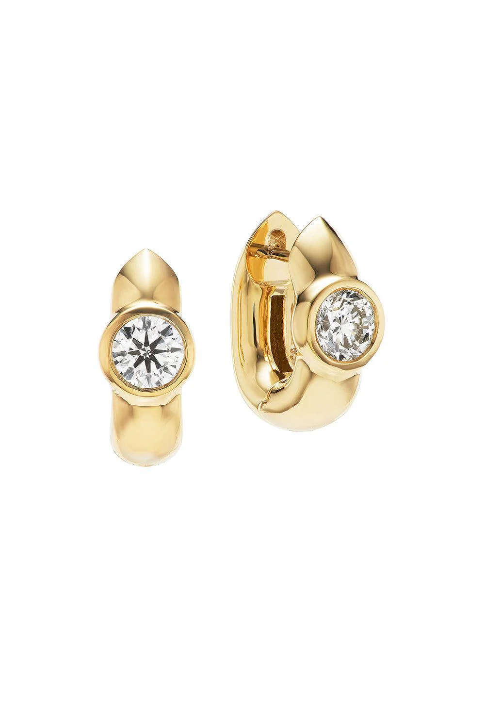 Diamond Tusk Huggie Earrings