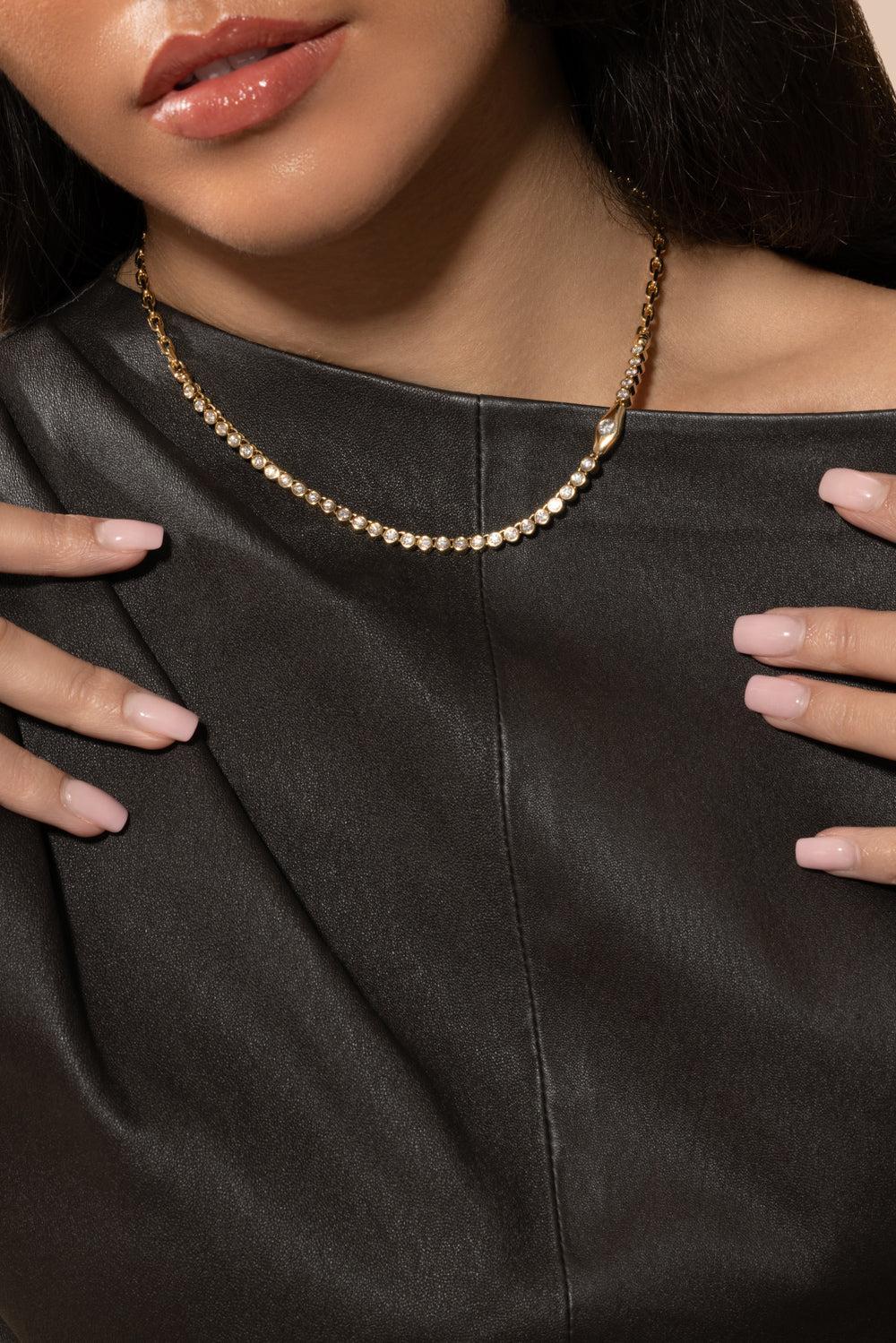 Diamond Vessel Tennis Necklace - Image 2