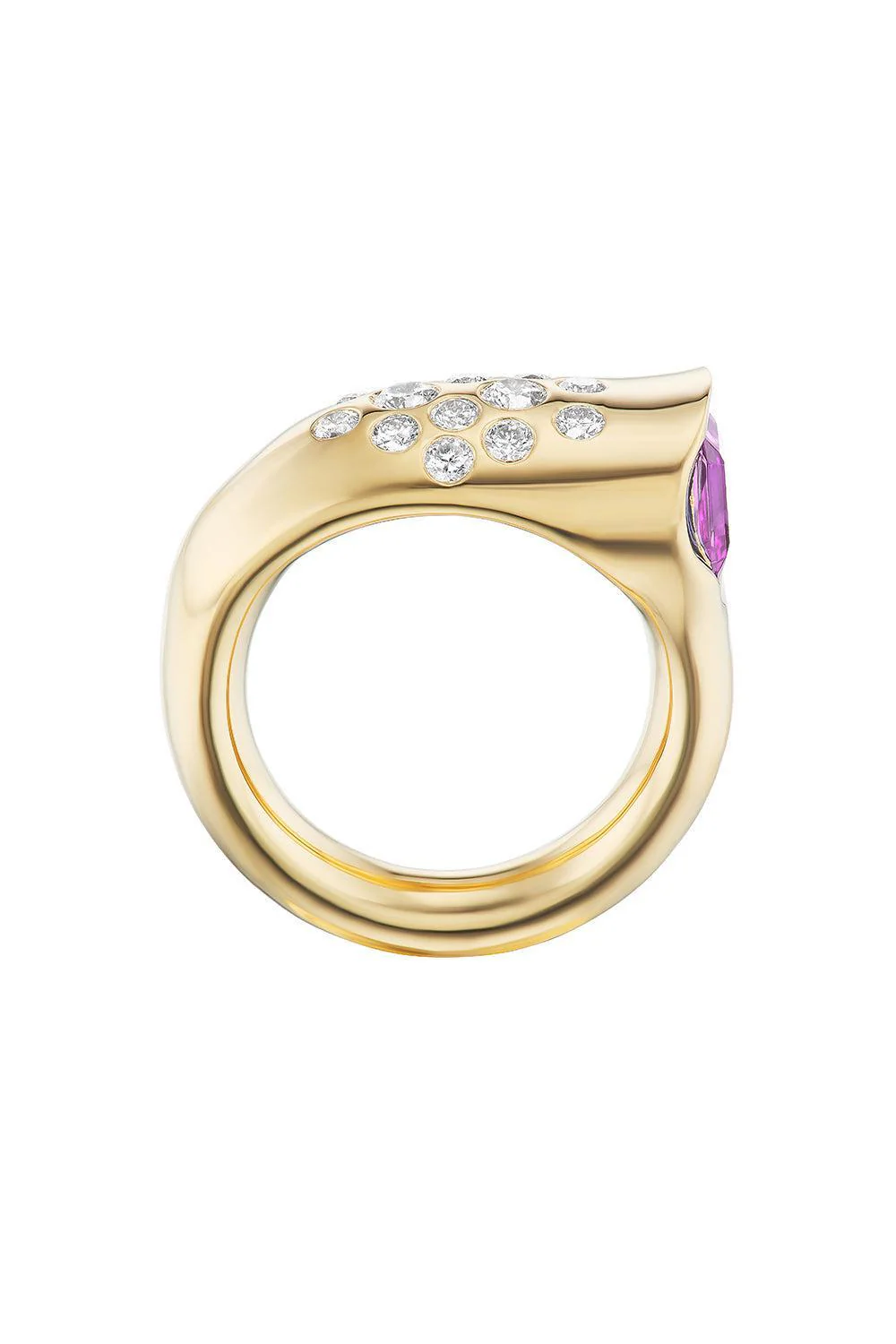 Pink Sapphire Battery Ring
