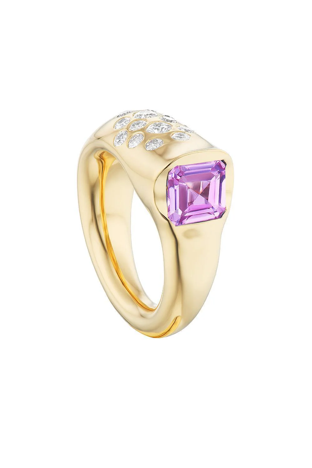 Pink Sapphire Battery Ring - Image 5