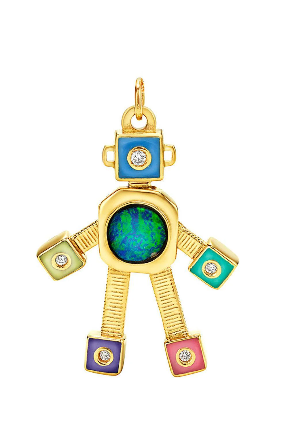 Galaxy Heart Mini Robot Pendant