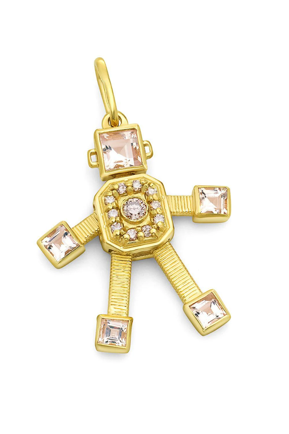 Large Morganite Sogno Van Robot Pendant