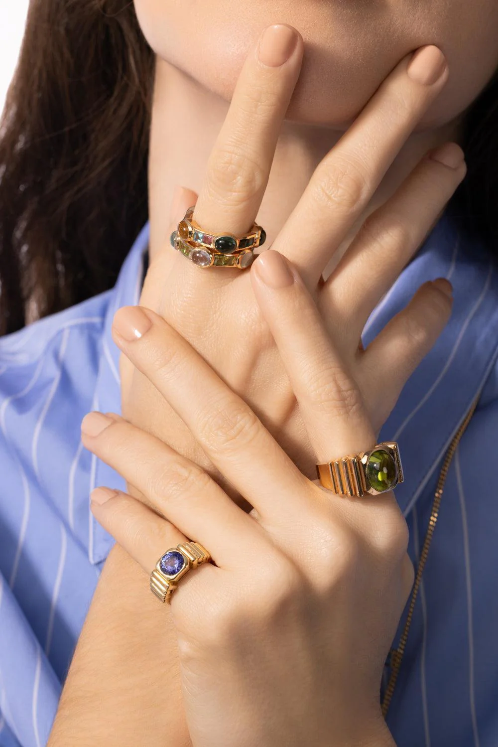Peridot Ibiza Van Stack Ring - Image 4