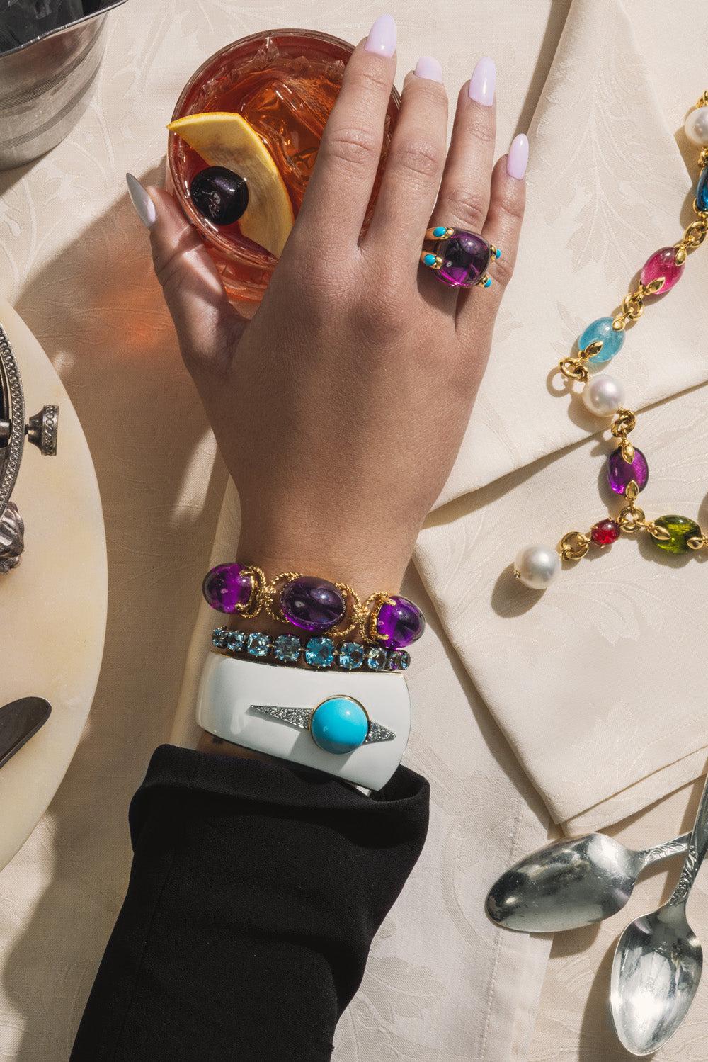Amethyst Pebble Bracelet - Image 3