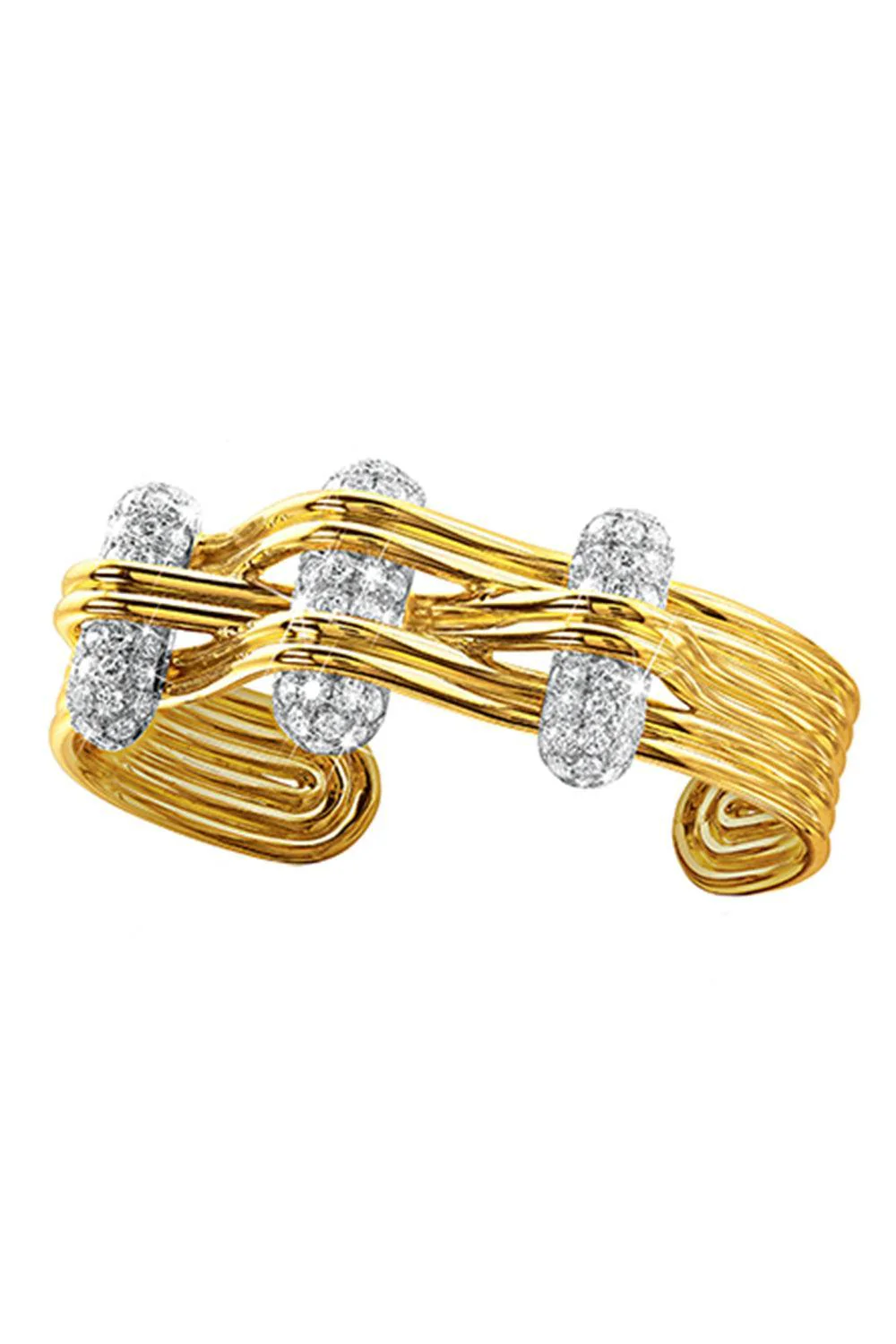 Diamond Trio Cuff Bracelet