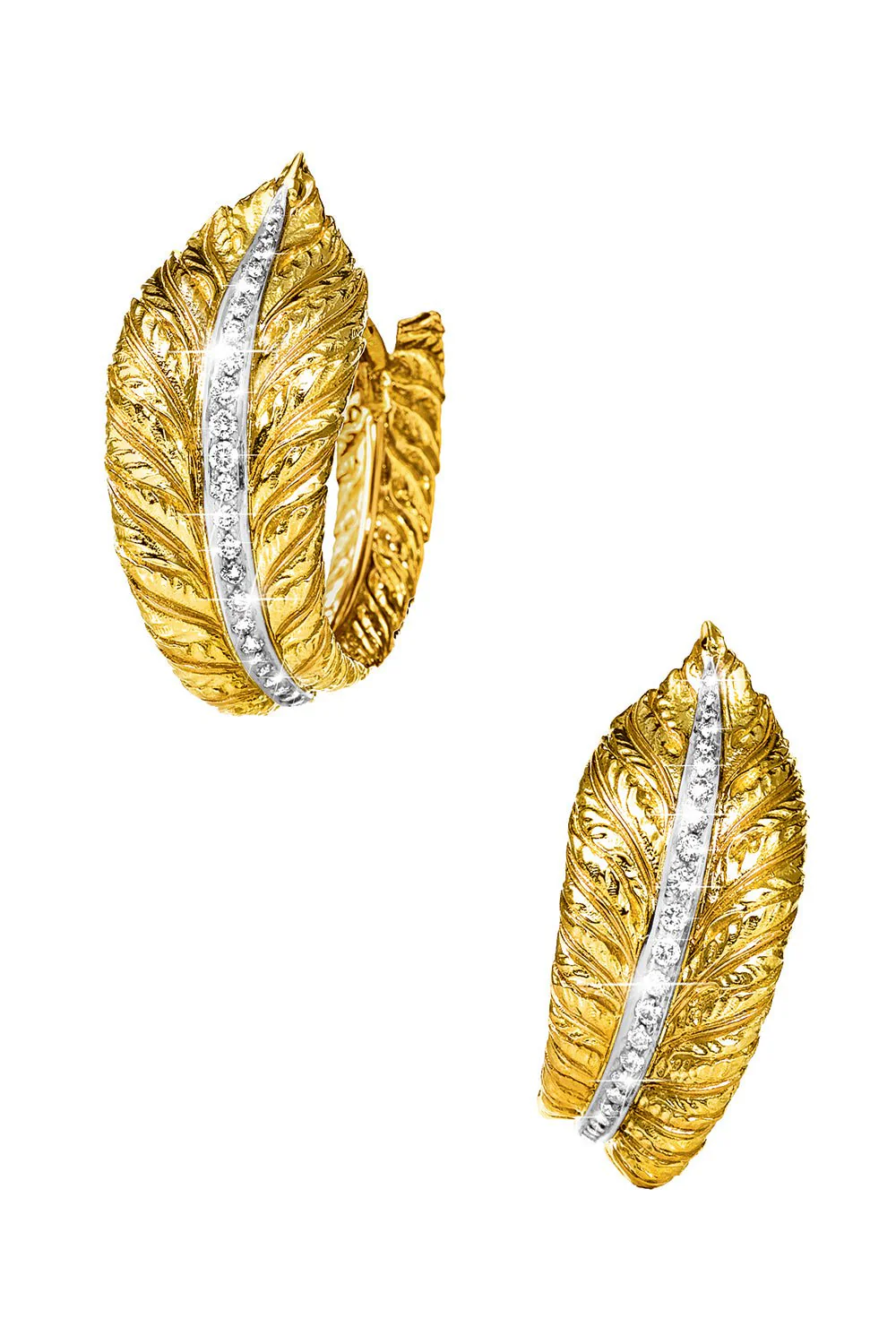 Feather Hoop Earrings