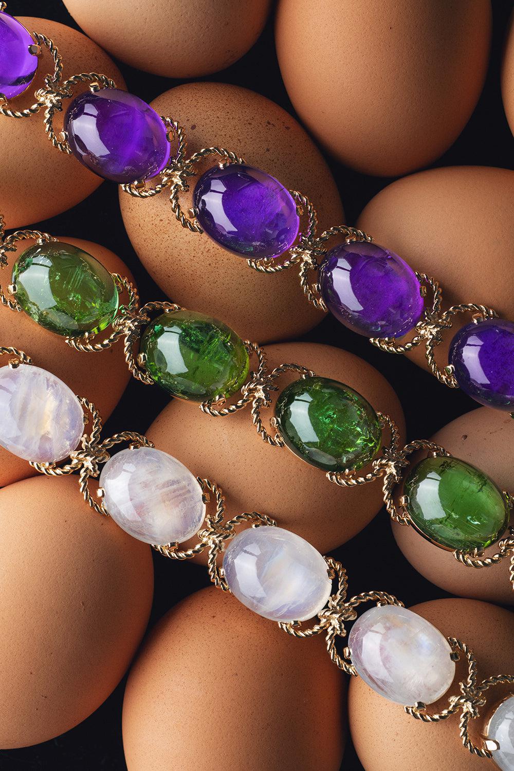 Rainbow Moonstone Pebble Bracelet - Image 2