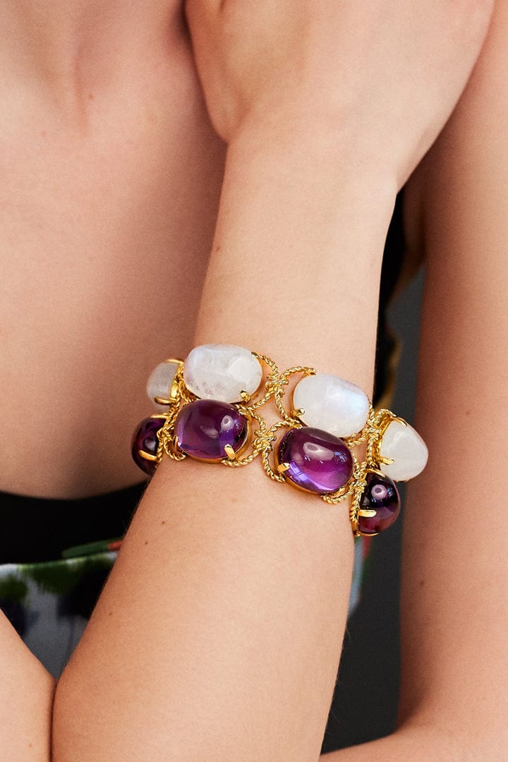 Rainbow Moonstone Pebble Bracelet - Image 4