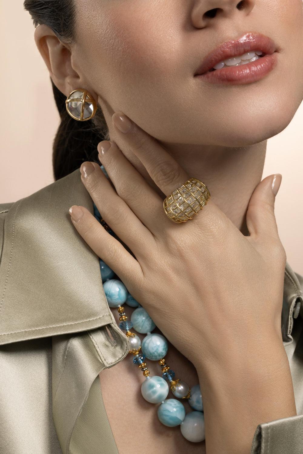 Rock Crystal Cage Ring - Image 3