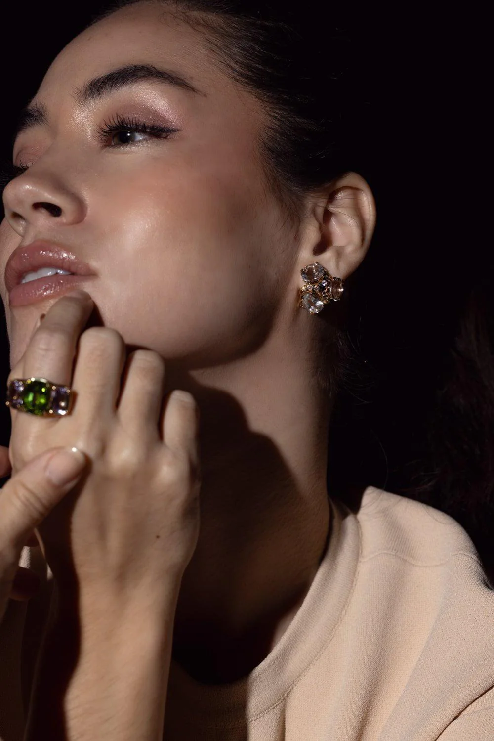 Three Stone Earclips - Image 3
