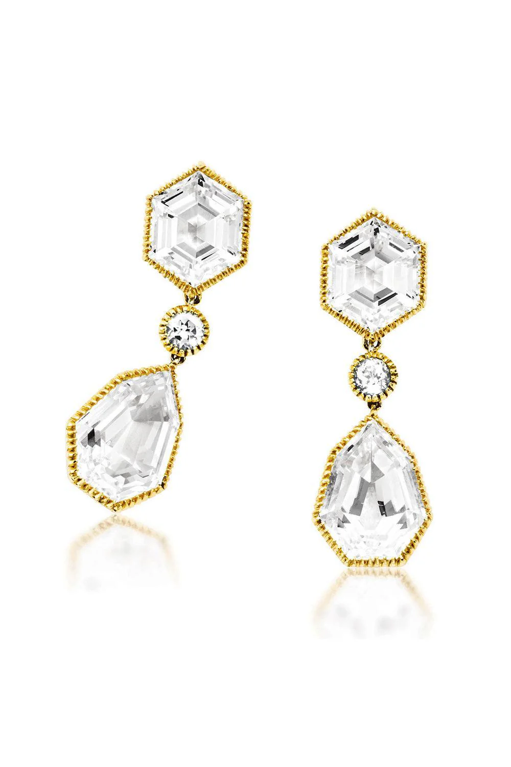 White Topaz Byzanite Earrings