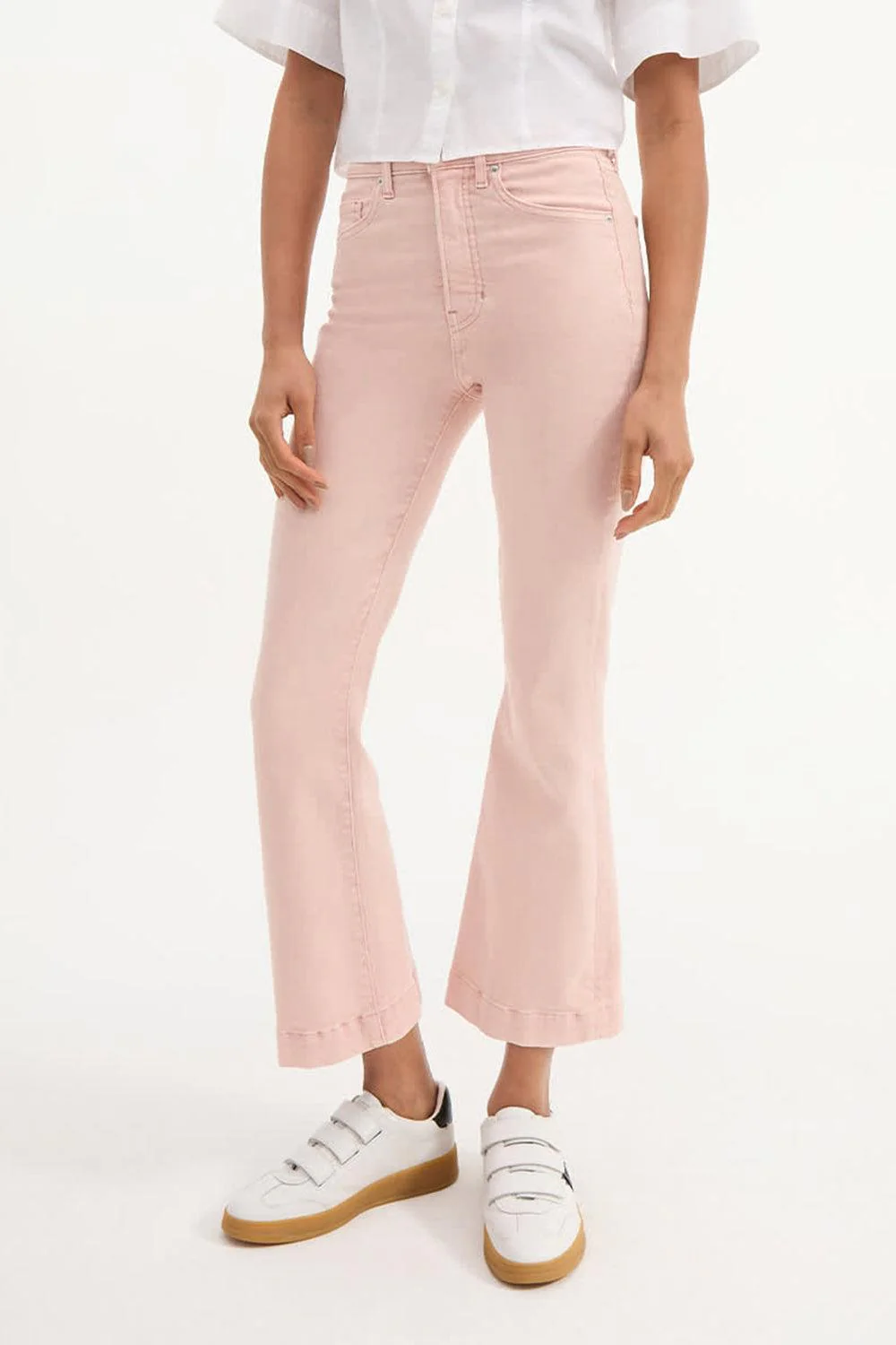Carson Kick Flare Jean - Stone Pink Shell - Image 4