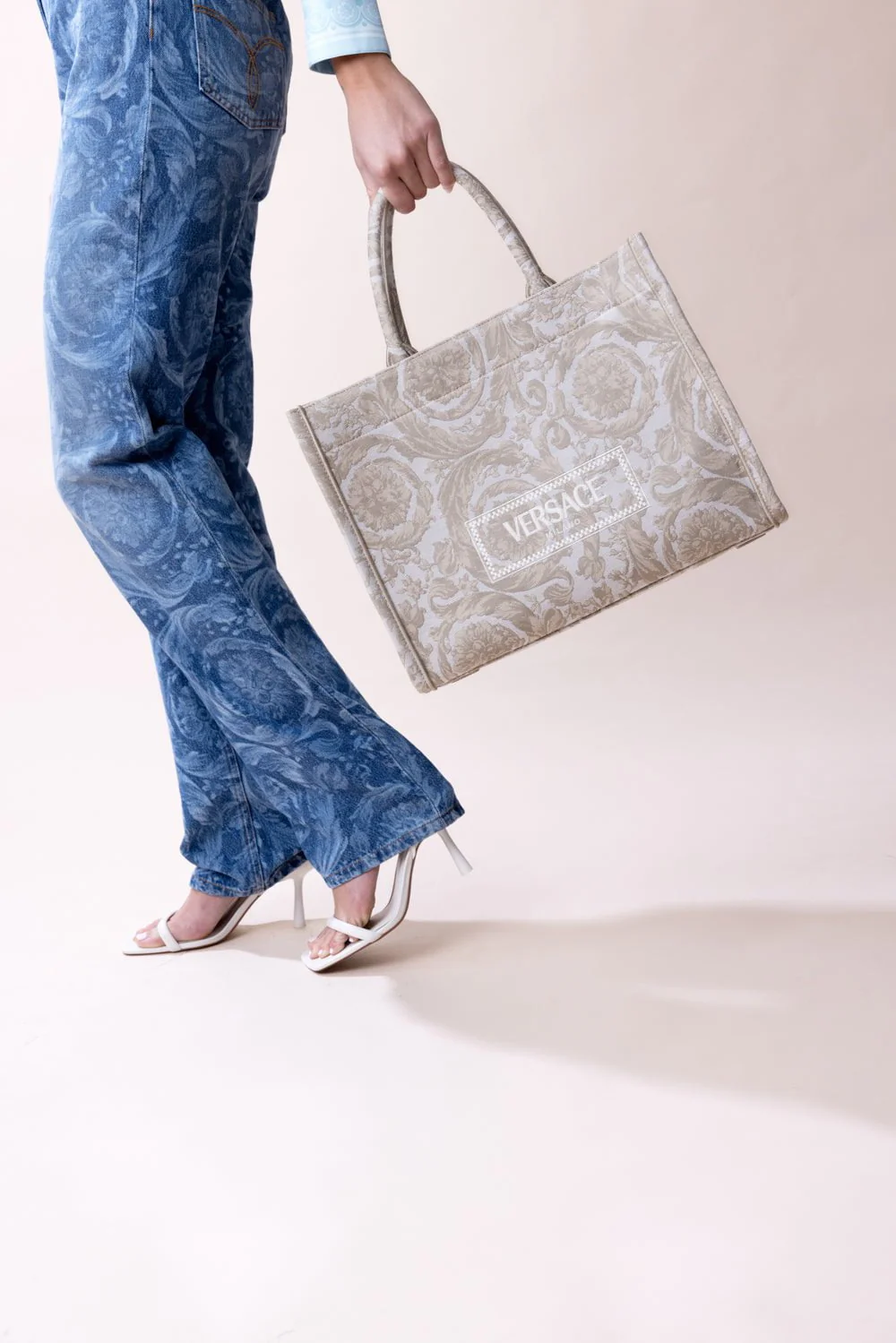 Barocco Athena Tote Bag - Beige - Image 3