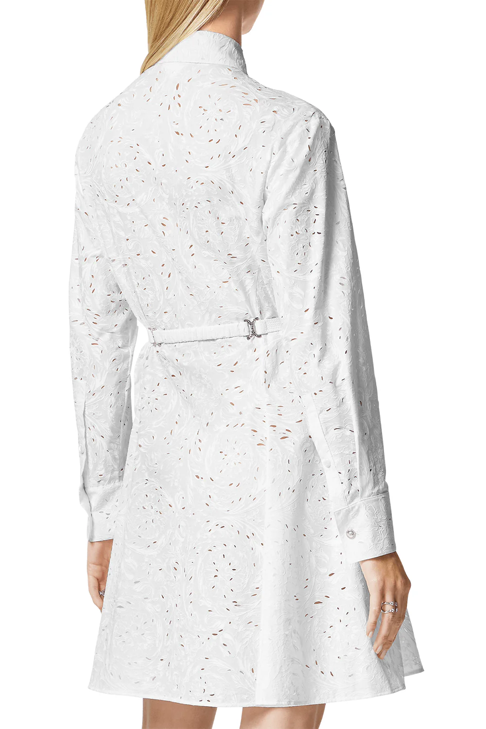 Barocco Midi Shirt Dress - Optical White - Image 3