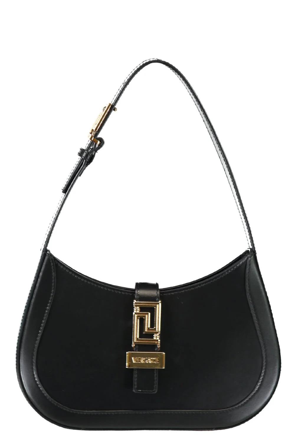 Greca Goddess Small Hobo Bag - Black