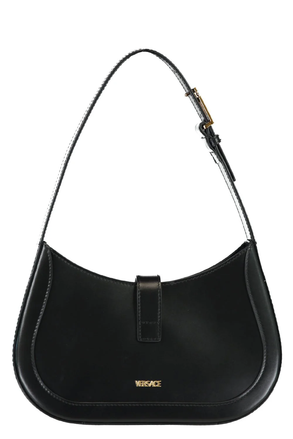 Greca Goddess Small Hobo Bag - Black - Image 6