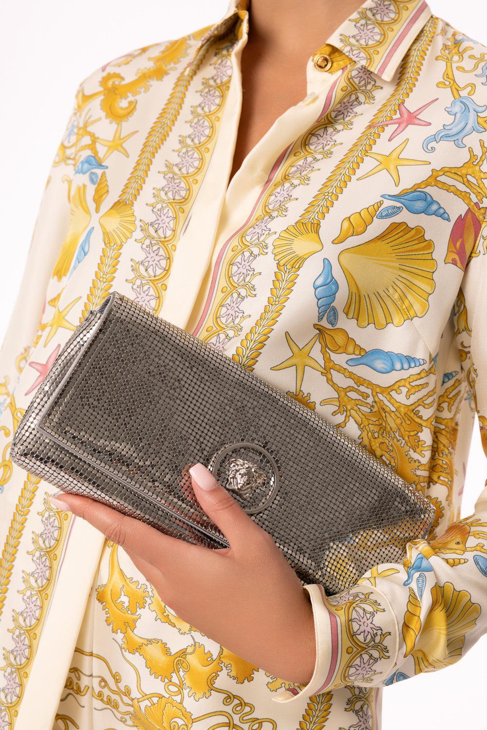 La Medusa Clutch - Silver Mesh - Image 3