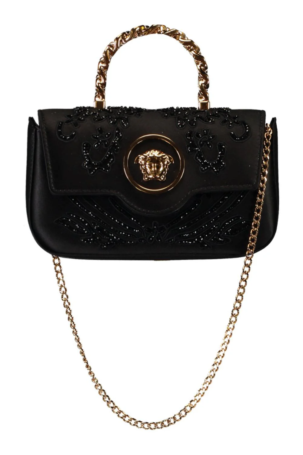 La Meduse Mini Bag - Black Satin