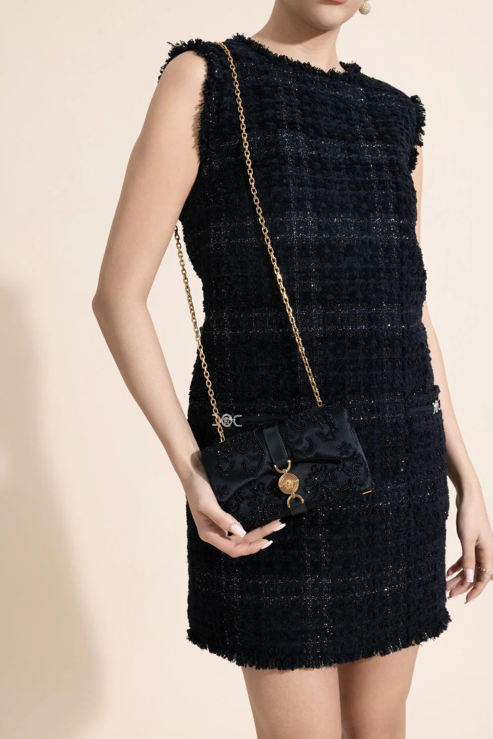 Mini Klieo Bag - Black Beaded - Image 4