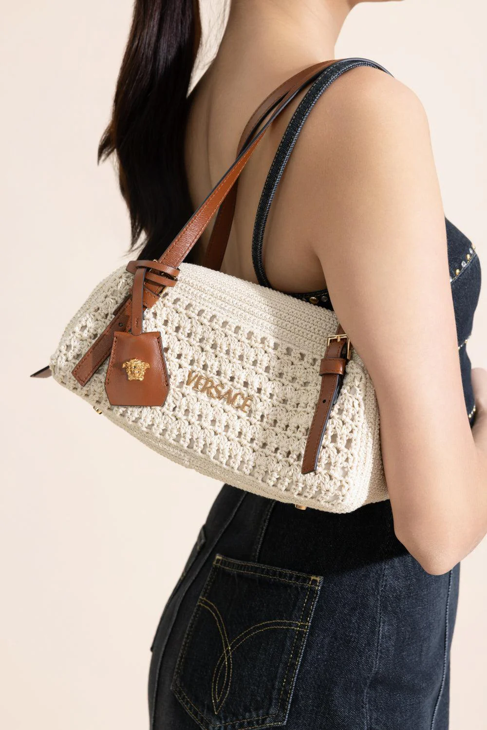 Versace Tag Bowling Bag - Amber - Image 4