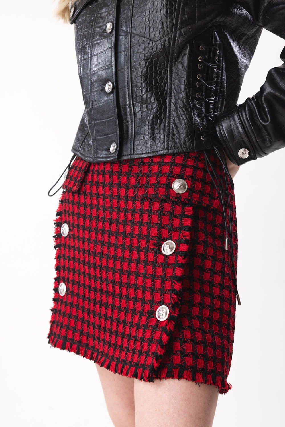 Windowpane Mini Skirt - Image 3