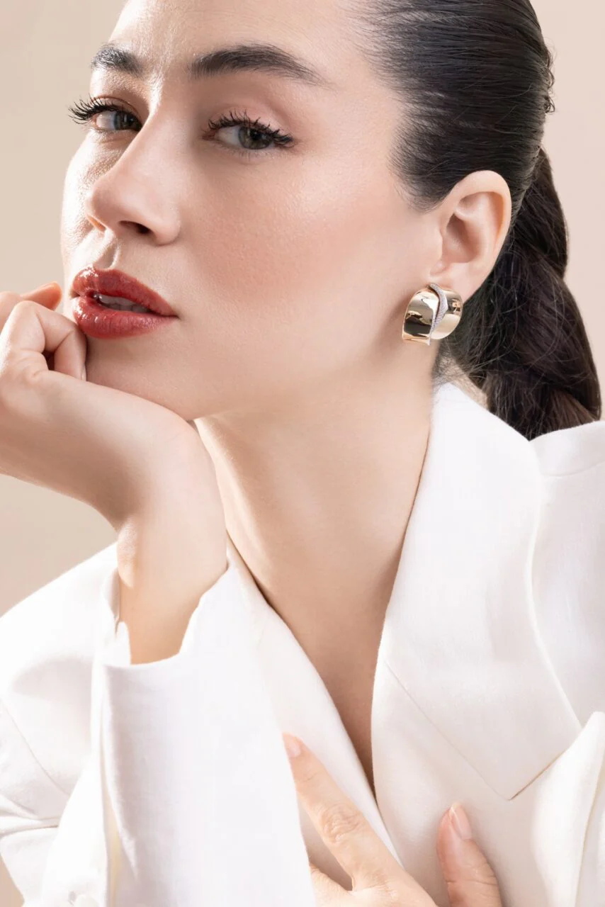 Diamond Midi Abbraccio Earrings - Image 3