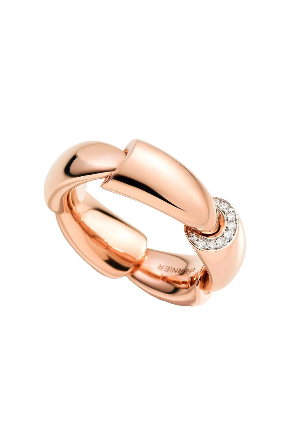 Diamond Three Section Calla Midi Ring