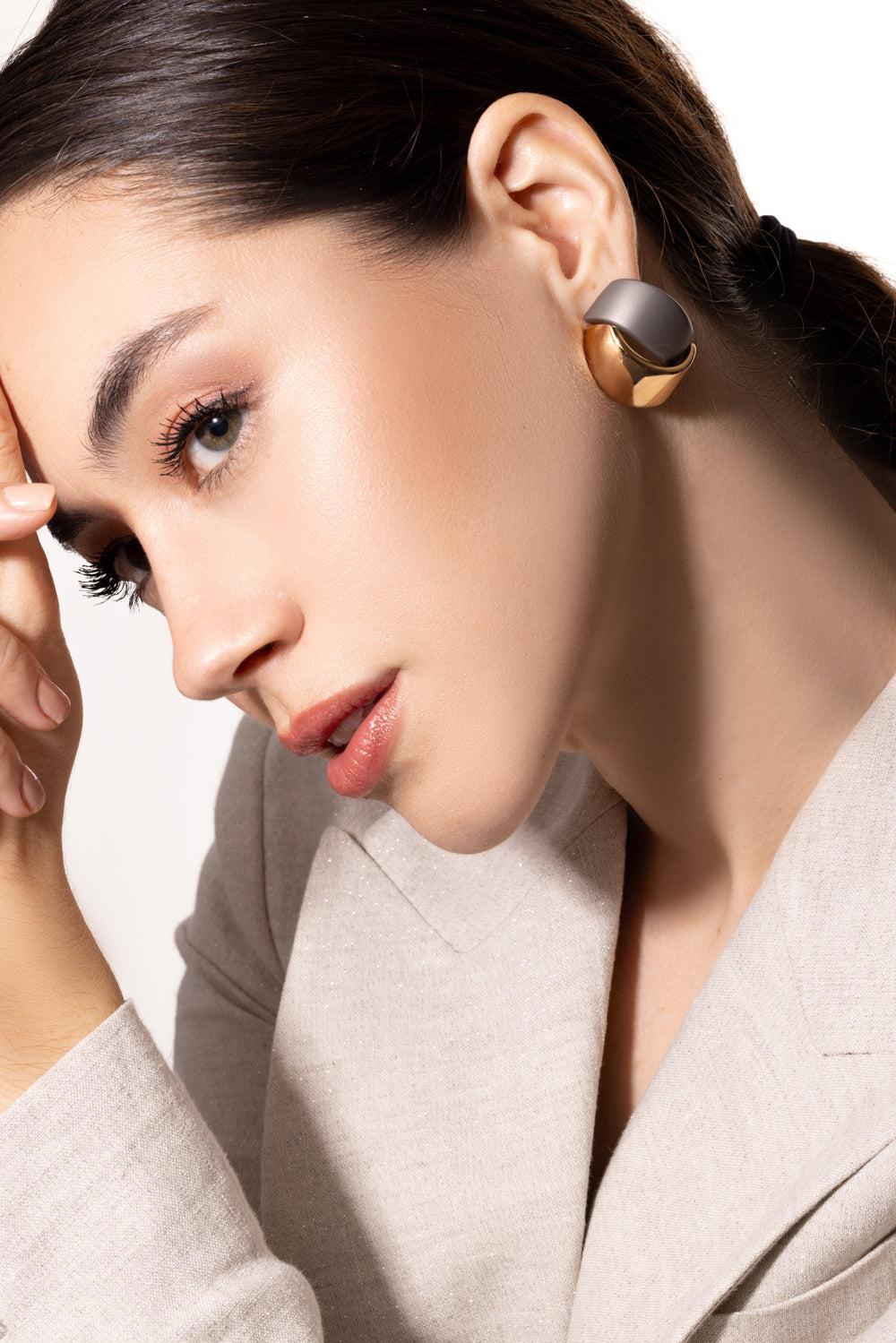 Gold Titanium Earrings - Image 2