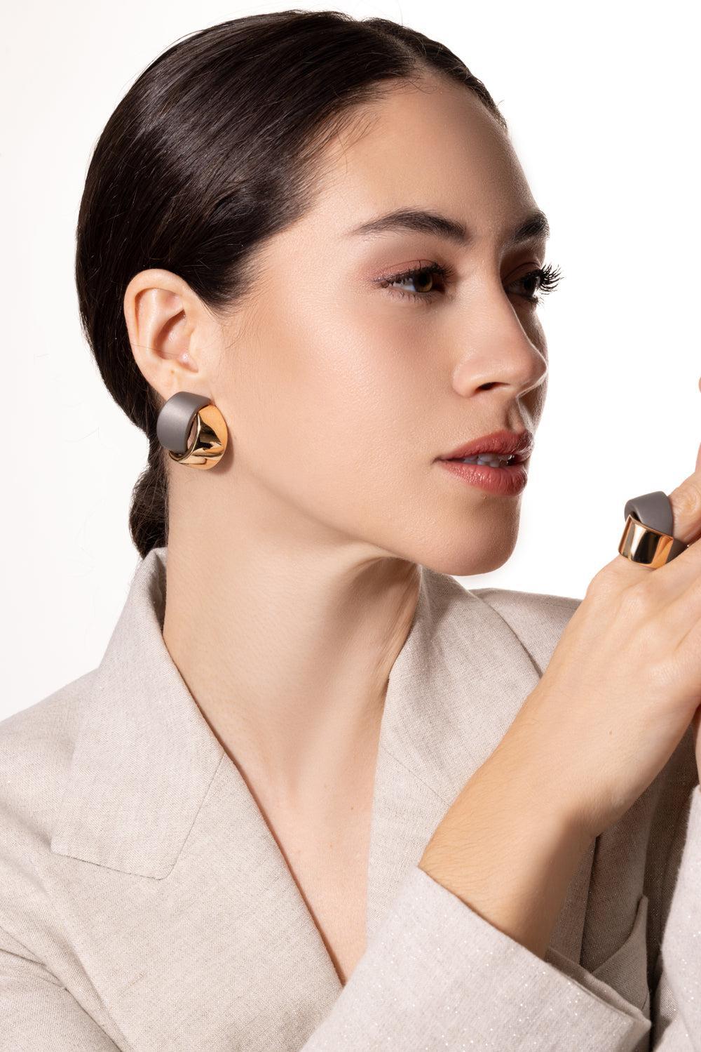Gold Titanium Earrings - Image 3