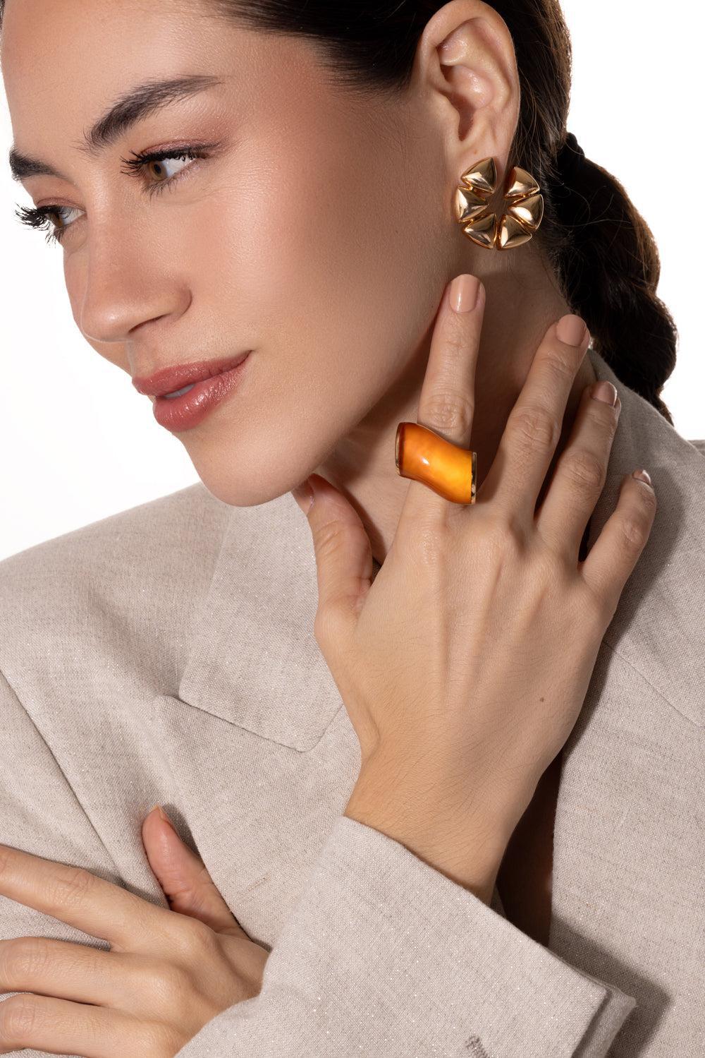 Rock Crystal Carnelian Ring - Image 3