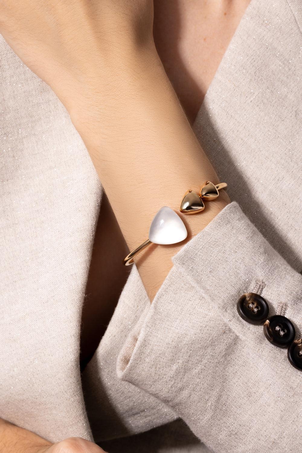 Rock Crystal Mother of Pearl Bracelet - Image 3