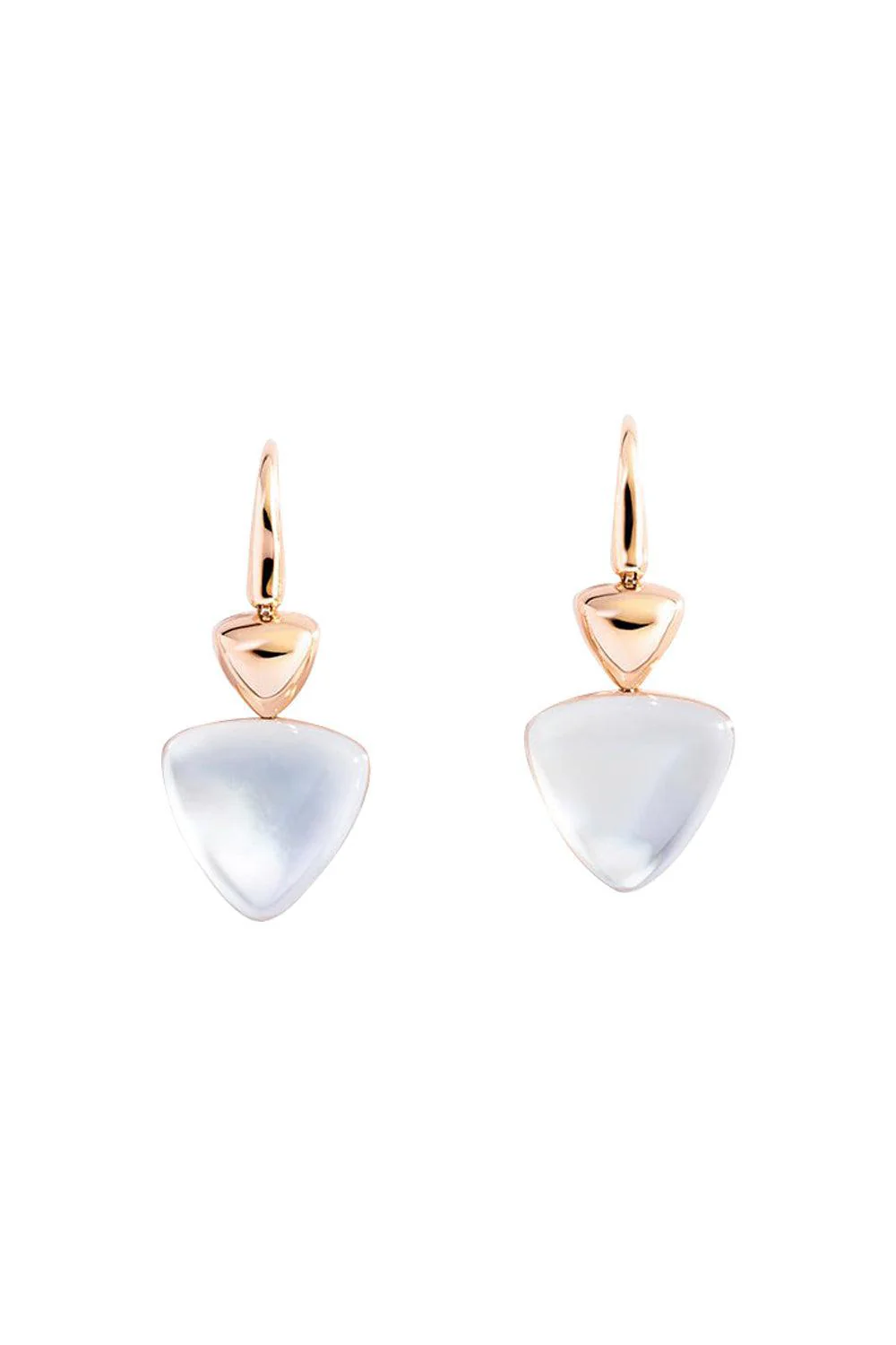 Rock Crystal Mother of Pearl Drop Earrings