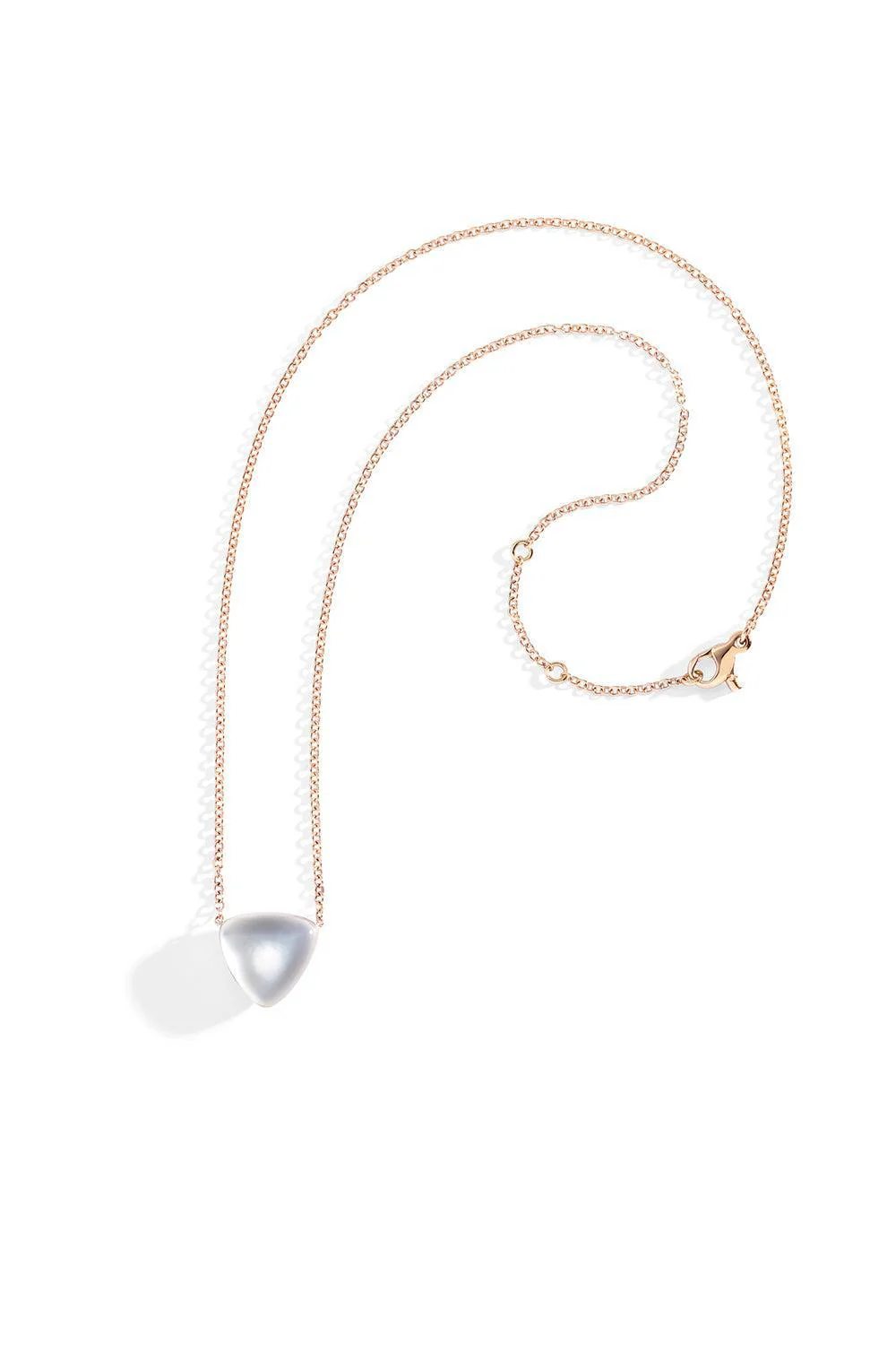 Rocky Crystal Mother of Pearl Pendant Necklace