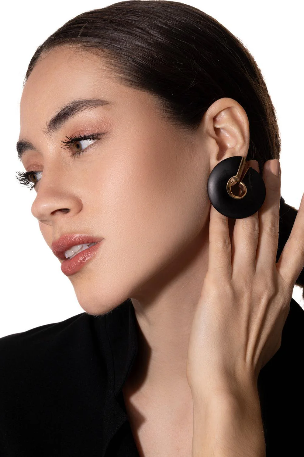 Verso Grande Jet Hoop Earrings - Image 3