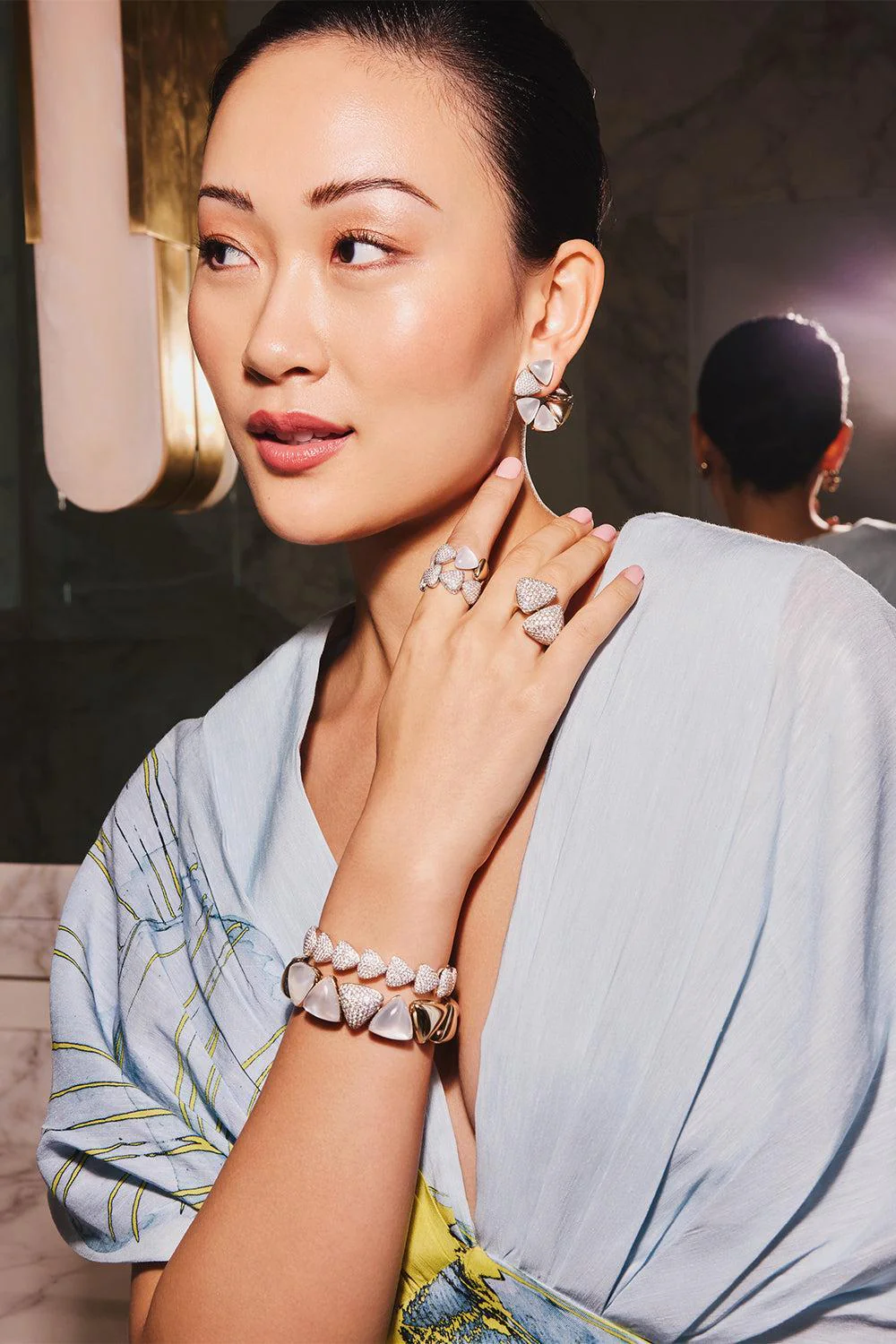 White Rock Crystal Diamond Ring