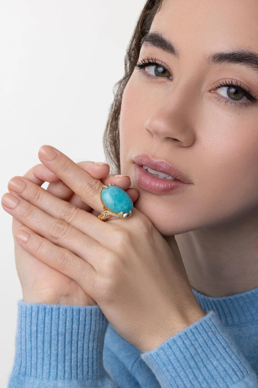 Amazonite Diamond Ring - Image 2