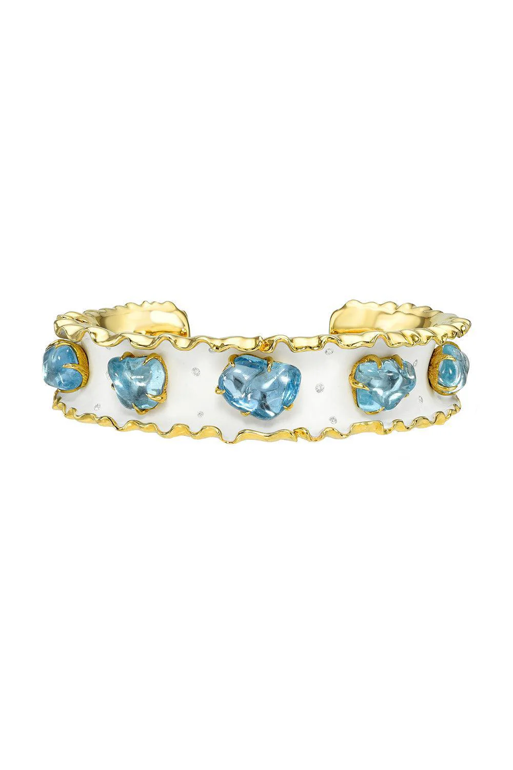 Aquamarine Diamond Frosted Bracelet