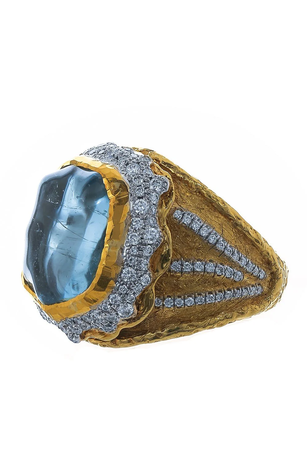 Aquamarine Diamond Ring - Image 6