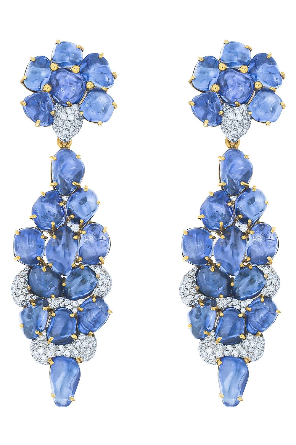 Blue Sapphire Drop Earrings