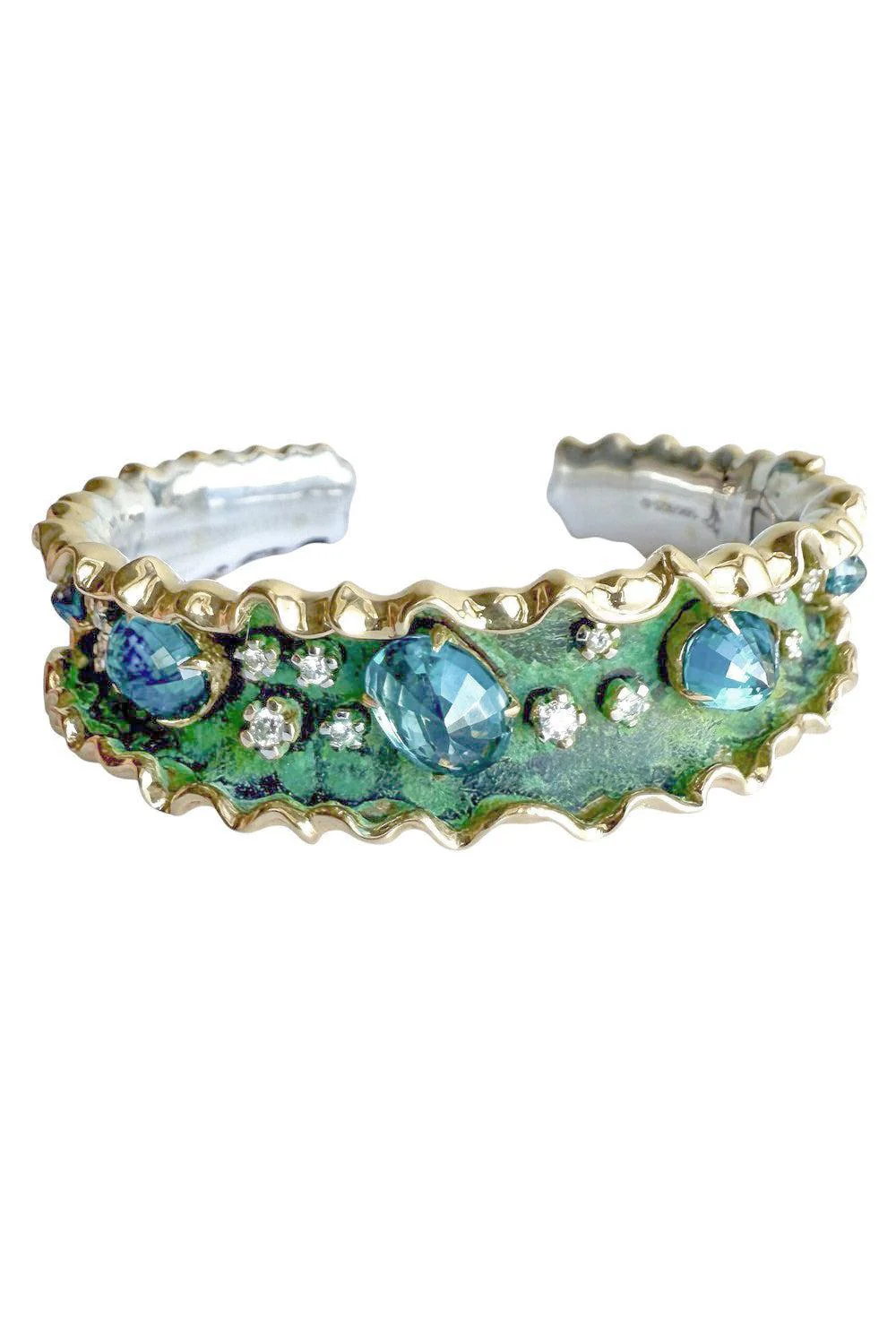 Blue Zircon Diamond Bracelet