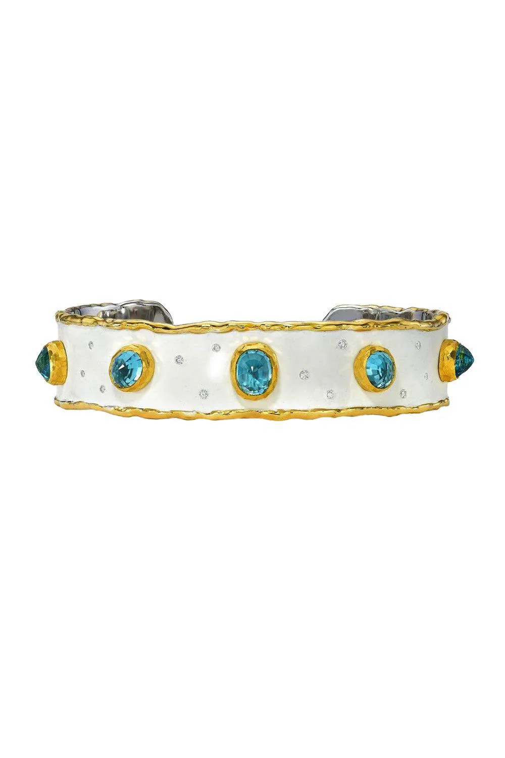 Blue Zircon Frosted Enamel Bracelet