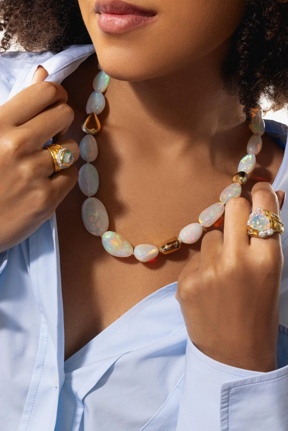 Ethiopian Opal Smooth Necklace - Image 3