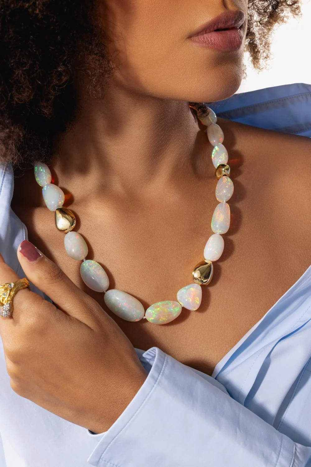 Ethiopian Opal Smooth Necklace - Image 4