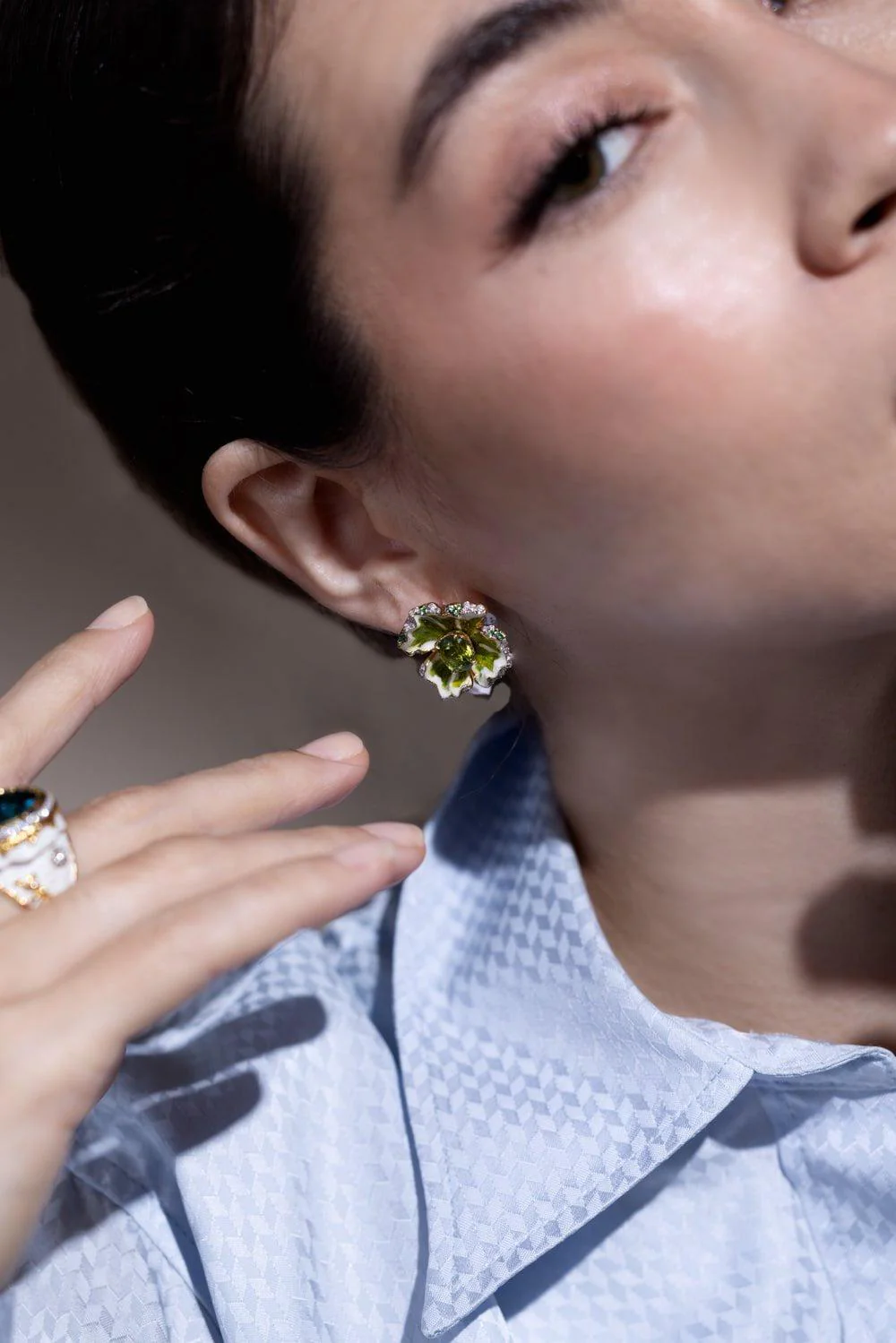 Flower Stud Earrings - Image 2