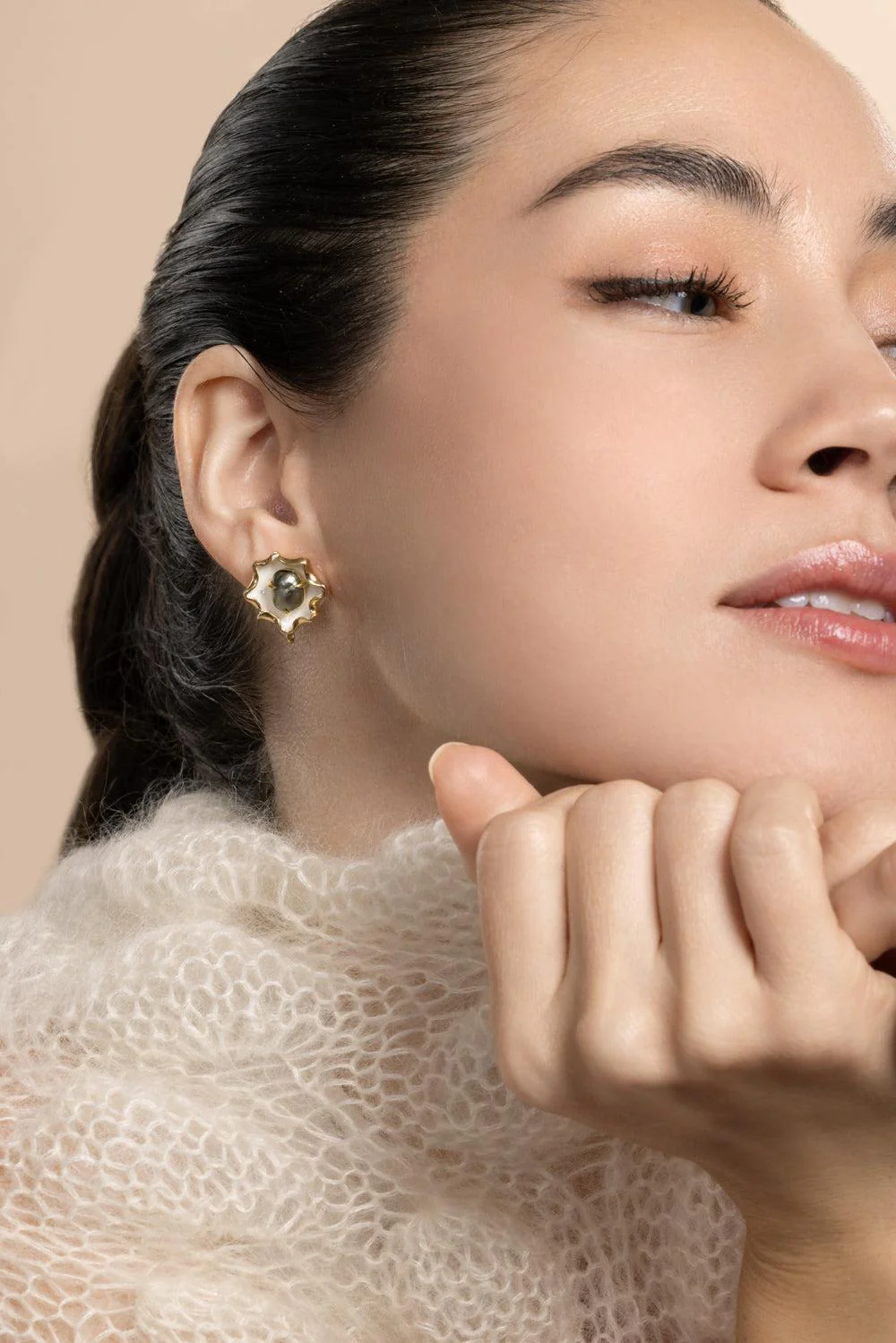 Keshi Pearl White Drop Earrings - Image 4