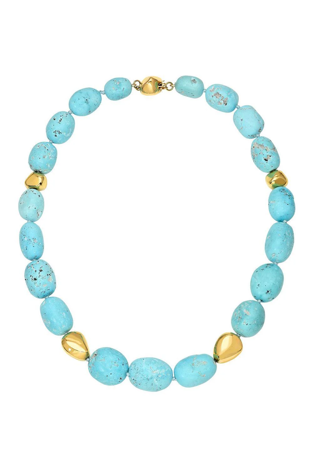 Kingman Turquoise Large Beaded Necklace